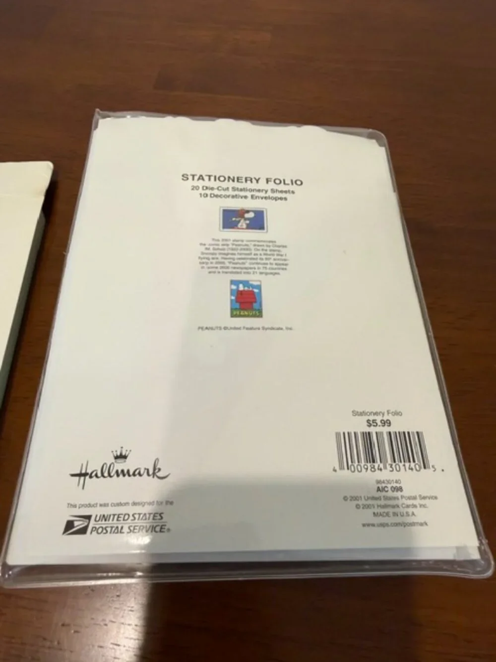 NIB Vintage 2001 Peanuts Snoopy Flying Ace Hallmark Stationery Folio Memo Bundle